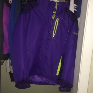 Hemisphere Purple & Lime Green Winter Coat